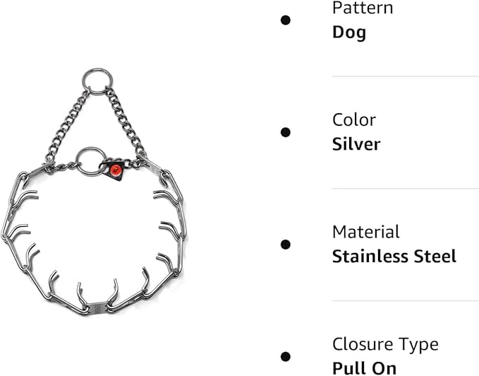 Herm Sprenger Stainless Steel Prong Dog Training Collar Ultra-Plus Pet Pinch Collar No-Pull Collar for Dogs Anti Pull Training Collar Made in Germany 2.25mm x 16in Small