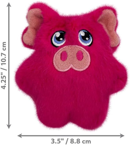 KONG Snuzzles Kiddos Mini Extra Small Dog Toy - Soft Plush Squeaky Toy for Small Dogs & Puppies (Frog/Pig Combo)