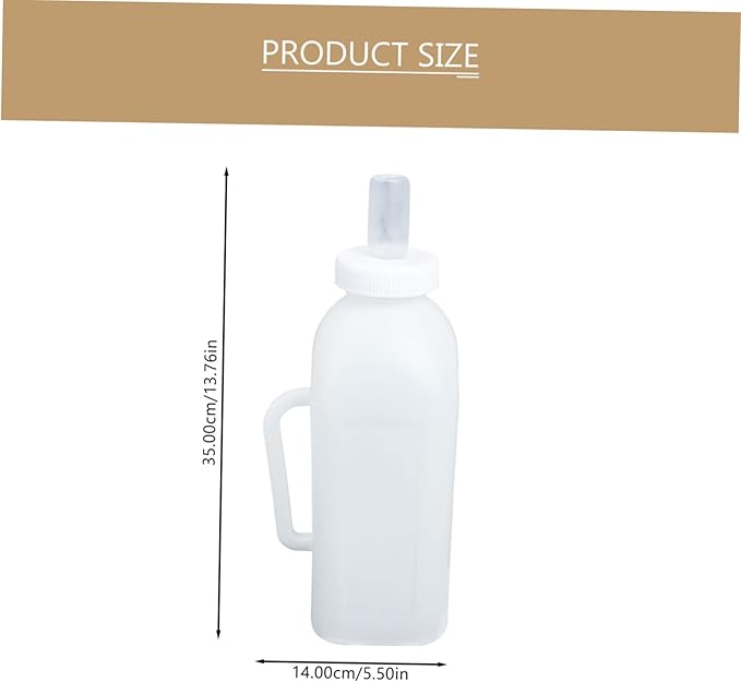 Toddmomy 2L Calf Milk Bottle 4lb Capacity Nursing Feeder for Calves Sturdy Silicone Design Handle for PET Feeding