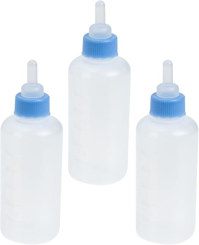 Abaodam 3Pcs Pet Nursing Feeders Cat Milk Bottles for Kittens and Puppies Leak Easy to Use Pet Feeding Supplies for Newborn