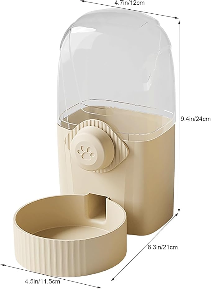 WHYATT Plastic Dog Bowls, Dog Cat Bowls Pets Water and Food Bowl Set with Automatic for Small or Medium Size Dogs Cats (Color : Grey, Size : Drinking Tray)