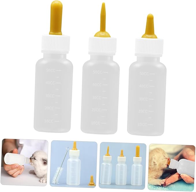 BESPORTBLE 3pcs Silicone Pet Nursing Bottles for Puppies Kittens Feeding Bottle Cat Milk Small Animal Feeding Watering Supplies
