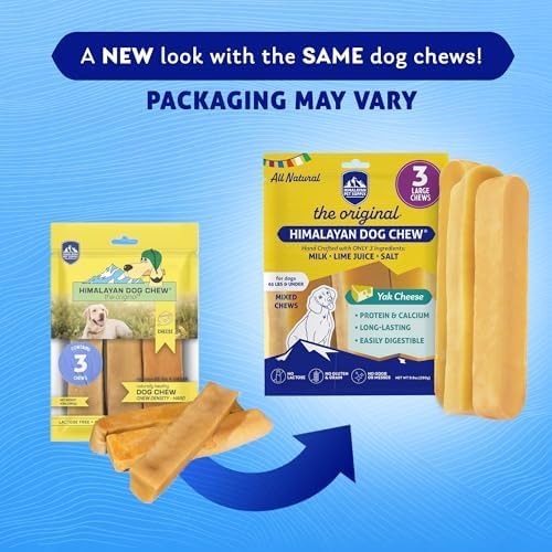 Himalayan Dog Chew Variety Pack Yak Cheese Dog Chews, The Better-for-You Chew, 100% Natural Long Lasting, Healthy Dog Treats, Lactose & Grain Free, Protein Rich, for Dogs 65 Lbs & Smaller, 4-Count