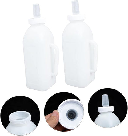 Happyyami 2pcs Calf Milk Bottles Kitten Puppy Pet Nursing Bottle for Puppy Milk Replacer