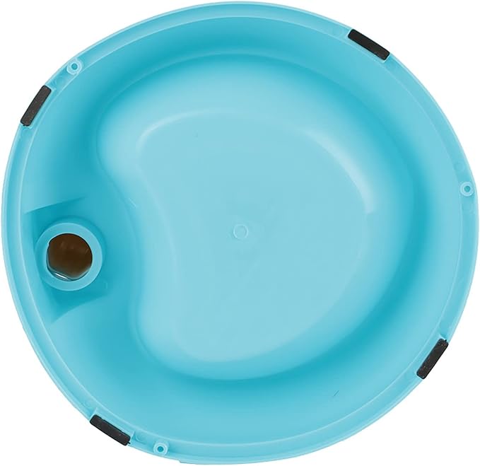 Adjustable Dog Bowl Food Dispenser Drinking Bowl Feeder for Pets Cats Dogs (Blue)