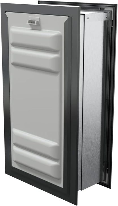 Endura Flap Pet Door for Walls in Black | Energy-Efficient Double Flap Design for Wall Installations | All-Weather Protection with All-Metal Telescoping Tunnel | Black, Large, Double Flap
