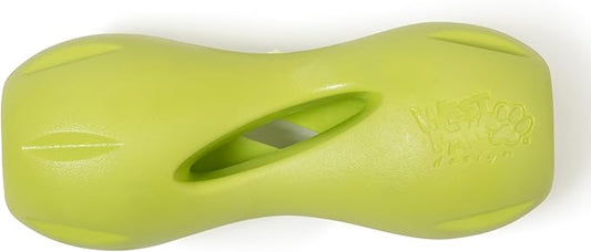West Paw Zogoflex Qwizl Interactive Treat Dispensing Dog Puzzle Treat Toy for Dogs, Granny Smith, Large