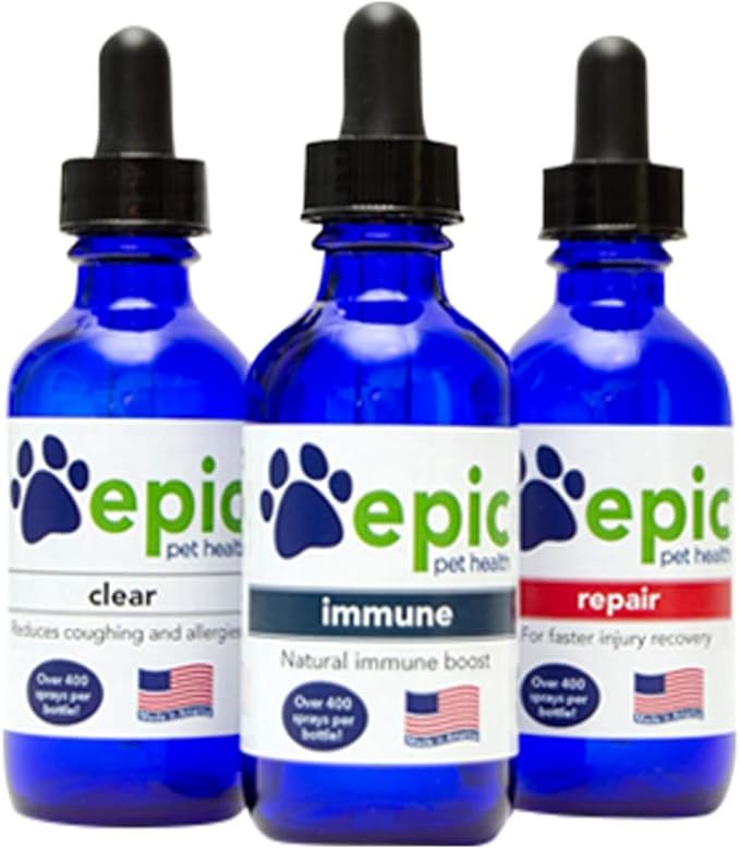 Clear - Natural, Electrolyte, Odorless Pet Supplement That Reduces Allergies and Coughing Naturally (Dropper, 1 Ounce)