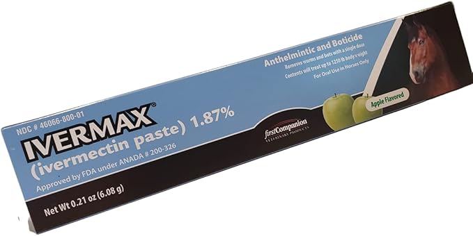 Ivermax Apple Flavored Ivermectin Equine Paste Dewormer - 2 Pack