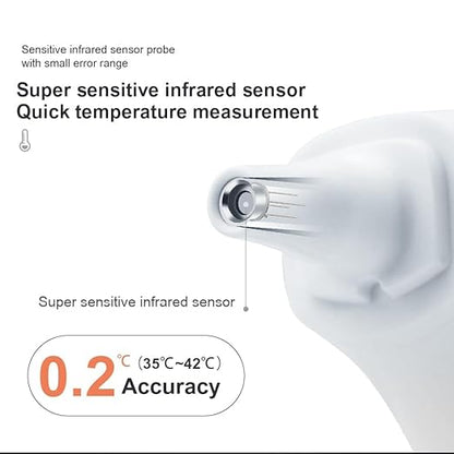 Berrcom 2-in-1 Forehead and Ear Thermometer with Magnetic Probe - Digital Infrared Thermometer for Adults & Babies, LED Display, 1s Reading, Auto Shut-Off