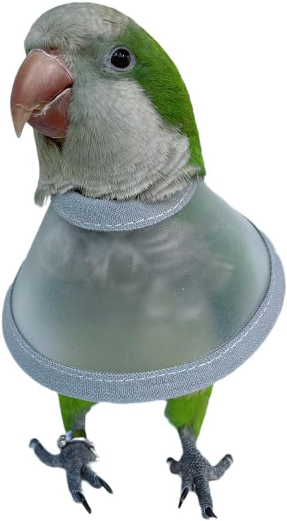 Adjustable Parrot Cone Collar, Safe and Practical Cotton Collar to Prevent Bites and Licking Wounds, to Help heal (S)