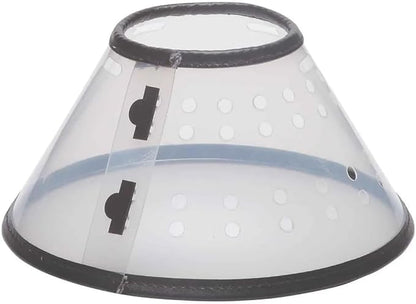 Elizabethan Dog and Cat Collars Recovery Vet Chewing Healthy Behavior Cone of Shame (Clear, Large - Fits 11.5" to 18.5" Necks)