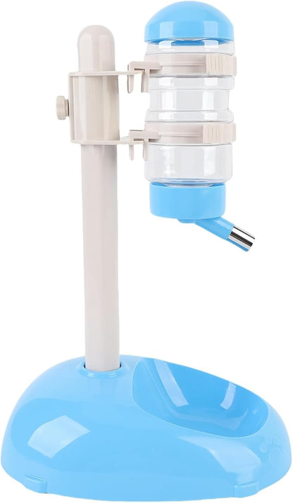 Zopsc Pet Adjustable Height Standing Water Dispenser for Puppies, Smart Feeder for Dogs and Cats, Easy to Clean Bowl for Healthy Pets (Blue)