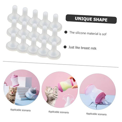 20pcs Pet Feeding Pacifiers Milk Bottle Accessories for Cats Dogs Kitten Nipples Puppy Pacifier for Small Dogs