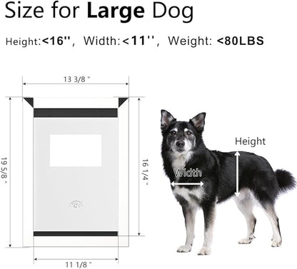 [MAVRICPOWER] Aluminum Large Dog Door for Door, Doggie Door with 2 Sliding Lock Panels for Extreme Weather, Doggy Door for Dogs Up to 80 lbs