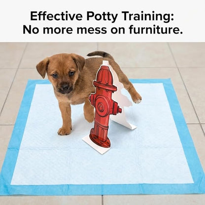 Dog Pee Post Guide Paper Pee Trainer, 20Pcs Hydrant Shaped Pet Diaper Pad Guide for Small Dogs, Puppies Dogs Potty Pee Training Pad Guide, 7.3 x 3.9in Small Hydrant Post Paper Card