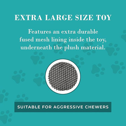 Haute Diggity Dog Chewy Vuiton Bone Plush Squeaky Dog Toy, Soft Durable Designer-Inspired Stuffed Puppy Chew Toys for Small, Medium & Large Dogs, Machine-Washable (Black Monogram) XL
