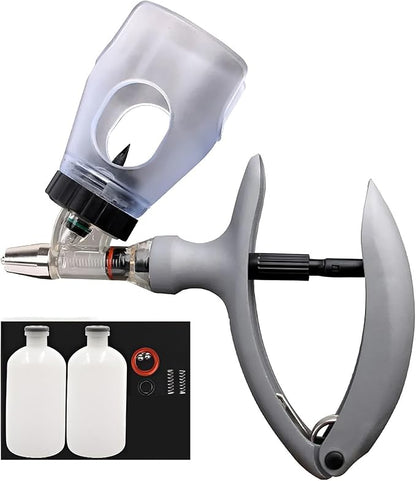 Livestock Syringes, Adjustable Veterinary Injector Gun, Automatic Continuous Syringe for Animal Cattle Goat Pig Cow(B-5ml)