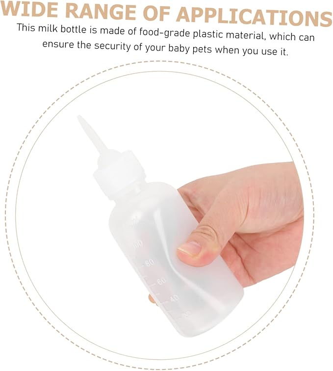 BESPORTBLE 4pcs Tiny Pet Nursing Bottle for Puppy Kitten Cat Milk Feeding Bottle Kit