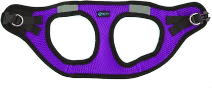 Max and Neo Nanu Small Dog Reflective Dog Harness - We Donate a Harness to a Dog Rescue for Every Harness Sold (Medium, Purple)