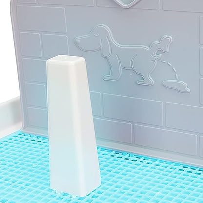 TITA-DONG Puppy Training Toilet Tray, Cat Potty Fence, Dog Scheduled Urination Pad Holder for Small and Medium Dogs (Blue)