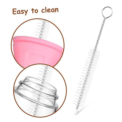 PET Nursing Bottle Set 6-Piece Puppy Milk Feeder Kitten Nursing Bottle with Replaceable Nipples for Newborn Pets Easy to Use Feeding Supplies