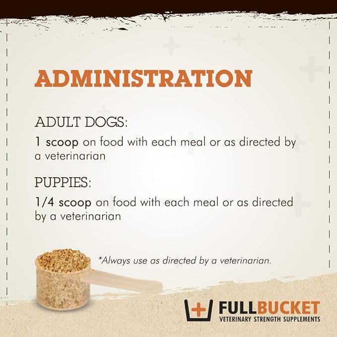 FullBucket Daily Dog Probiotic 150 Servings - Support Natural Digestion, Treat & Prevent Diarrhea - Probiotics, Prebiotics & Digestive Enzymes All in One Tasty Probiotic Powder for Dogs
