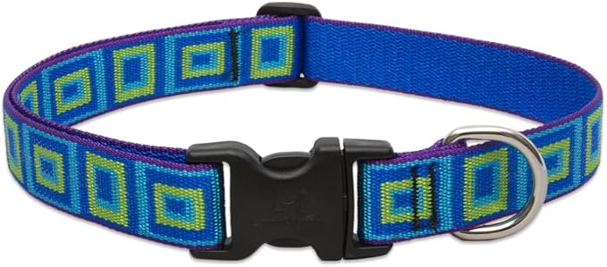LupinePet Originals 1" Sea Glass 12-20" Adjustable Collar for Medium and Larger Dogs