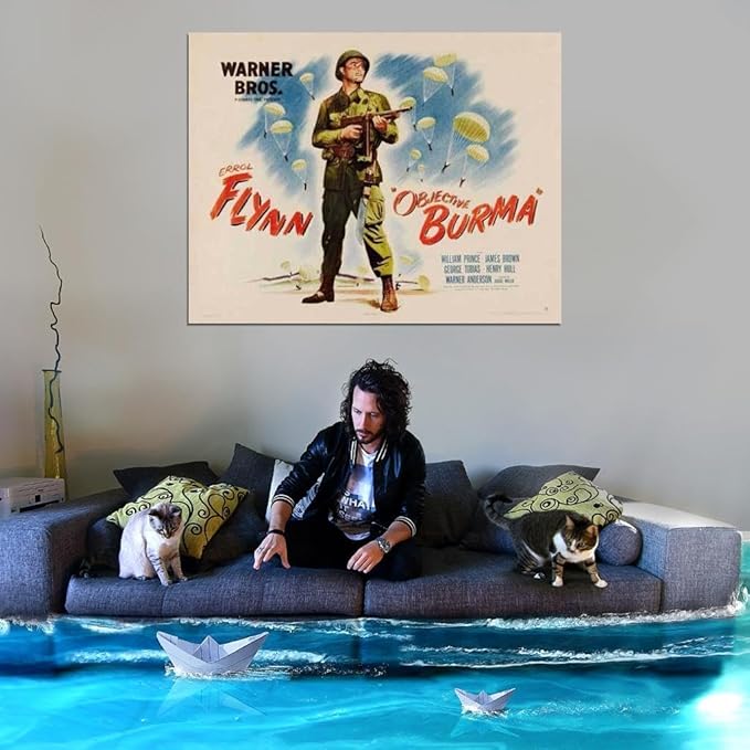 Black Empire Objective Burma! Movie Errol Flynn James Brown Room Decor Wall Art Print 24x36 Poster
