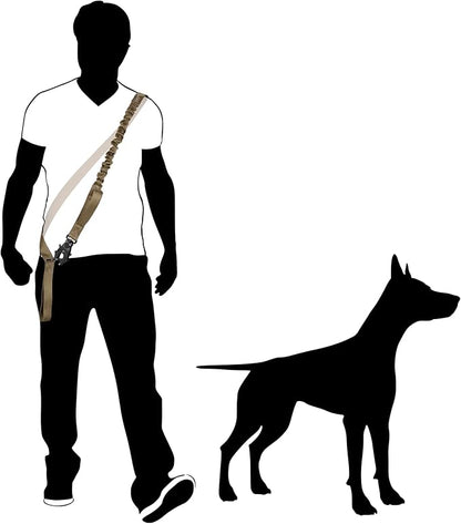 ICEFANG Tactical Dog Leash,K9 Training Walking Bungee Lead with 2 Control Handle,Heavy Duty Quick Release Metal Clasp,for Medium Large Breed (Reflective Blue, 6 FT)
