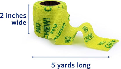 OVIK Health PetFlex No Chew – Flexible Self-Adhering Elastic Bandage for Wound Care – First Aid Wrap for Small Animals Like Dogs, Cats, and Other Pets - 2 inch, 6 Rolls
