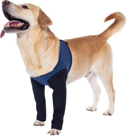 Coodeo Dog Recovery Sleeves, Cone Collar Alternative, Abrasion Resistant Dog Recovery Suit, Washable 2.5mm Thick and Waterproof, Pet Wounds Prevent Licking, Biting (Blue, XL)