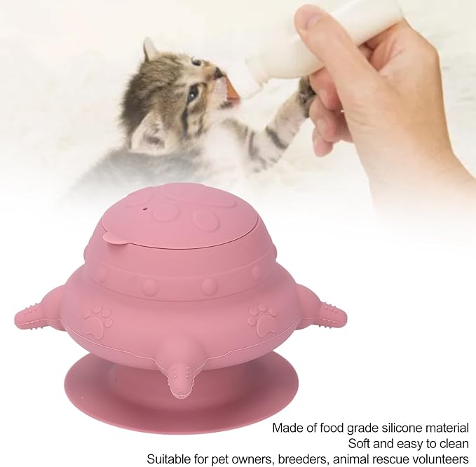 Silicone Puppy Milk Feeder 4 Nipples Small Puppy Nursing Station, Puppy Bottles Simulates Mother's Milk, Feeding Multiple Young Animals, Suitable for Pet Owners