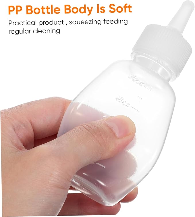 Mikikit Pet Supplies Puppy Kitten Feeding Tools Nursing Bottle Set Animal Milk Bottles Nipple