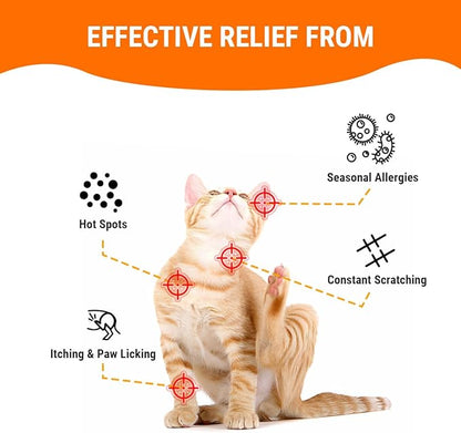 Dog Allergy Relief Chews - Dog Itch Relief - Relieves Rash, Heals Wounds, Soothes Inflammation, Treats Bites, Scratches, Cat Wound Care - 10 Chews