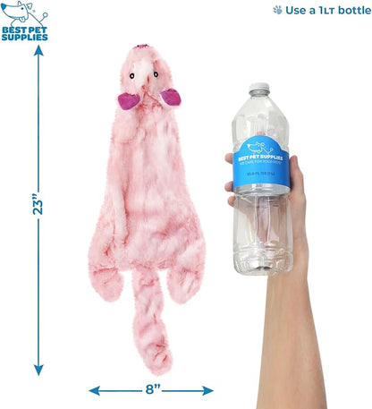 Best Pet Supplies Interactive Squeaky Dog Chew Toy, Ideal Dog Toys for Chewers, Small, Medium & Large Dogs, and Fetch Lovers - Pack of 4 (Various Style-Color), Large