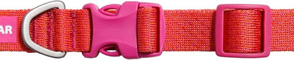 Ruffwear, Front Range Flex Dog Collar, Soft Engineered Knit for Everyday Walks, Lightweight Adjustable with Aluminum V-Ring, Integrated ID Tag Silencer, Quick Release Buckle, Rose Violet, 9"-11"