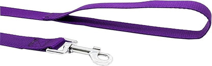 Nylon Training Dog Leash for Small Medium Large Dogs, 15ft 20ft 30ft 50ft Long Leash Dog/Puppy Lead for Obedience Recall Training, Camping (1" x 50ft, Purple)