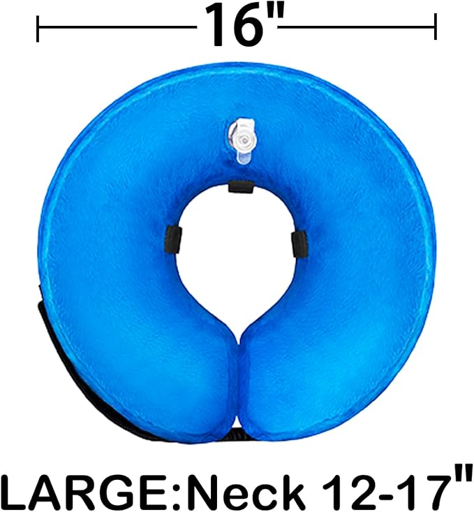 Dog Cone Collar for Small Medium Large Dogs After Surgery, Inflatable Doggie Neck Donut Collar Recovery ECollar, Soft Adjustable Dog Cones Alternative, Protective Pet Cones for Dogs