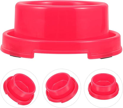 ULTECHNOVO Dog Feeding Bowl Plastic Small Pet Water Feeder Red Pp Indoor Puppy Food Dispenser