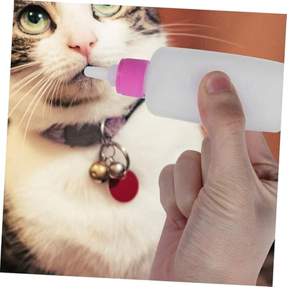 LIOOBO 60ml Pet Feeding Bottles 2 Sets Cat Milk Bottles Puppy Milk Feeder Pp Silicone Pet Supplies