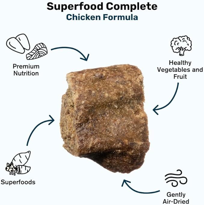 BADLANDS RANCH by Katherine Heigl – Superfood Complete Air-Dried Chicken Dog Food – High Protein with Superfoods for Daily Wellness & Consistent Nutrition – 24 oz (Pack of 4)
