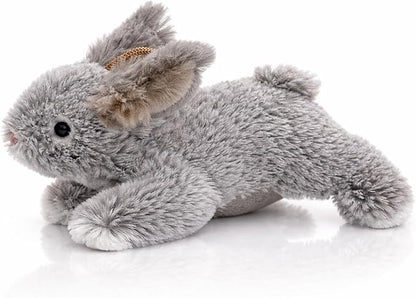 Multipet Small Rabbit Dog Toy w/Squeaker | Thumperz Dog Toy | Stuffed Bunny Toy for Dogs | Plush Squeaker Bunnies Dogs Toy | Small/Medium Breed | Gray | 6"