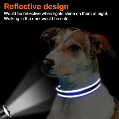 Joytale Reflective Dog Collar, Soft Neoprene Padded, Metal D-Ring, Nylon Pet Collar Adjustable for Puppy and Small Dogs, Navy Blue, XS