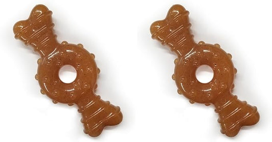 Nylabone Power Chew Ring Bone Chew Toy, Dog Toys for Aggressive Chewers, Flavor Medley, X-Small - Up to 15 lbs. (Pack of 2)