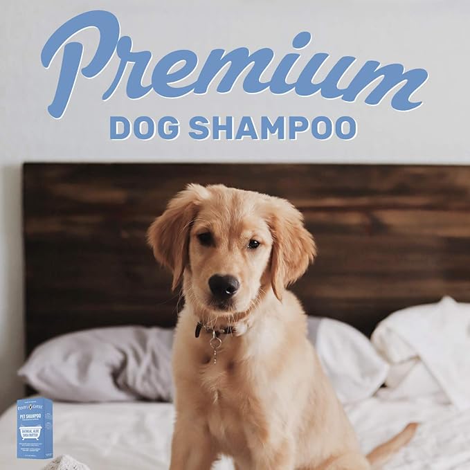 OLIVER'S CHOICE Dog Shampoo with Oatmeal, Aloe & Shea Butter – Deodorizing Puppy Shampoo for Smelly Dogs, Itchy Skin Relief, Paraben-Free, Biodegradable, Cruelty Free – 14 fl. oz