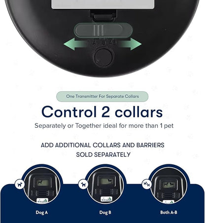 My Pet Command, Indoor Pet Barrier Adjustable Range, Static Tone Correction, Hidden Fence for Dogs Containment Collar, Wireless Pet Gate Keeps Areas Off Limits, Rechargeable Collars Extra Barrier only