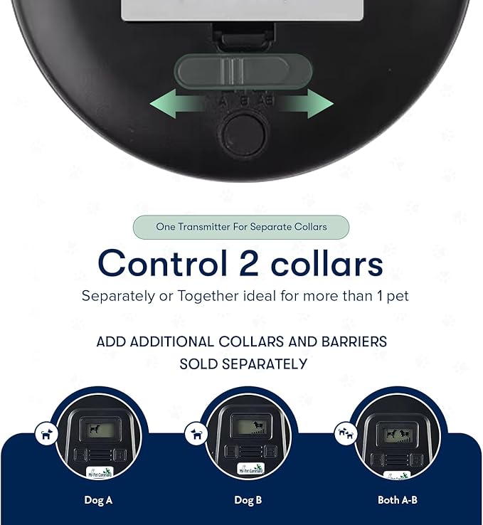 My Pet Command, Indoor Pet Barrier Adjustable Range, Static Tone Correction, Hidden Fence for Dogs Containment Collar, Wireless Pet Gate Keeps Areas Off Limits, Rechargeable Collars Extra Collar only