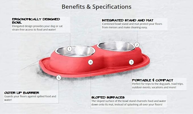 WeatherTech Double Low Pet Feeding System w/Plastic Dog/Cat Bowls - 32 oz (4 Cups) Light Grey (PDL3203LG)