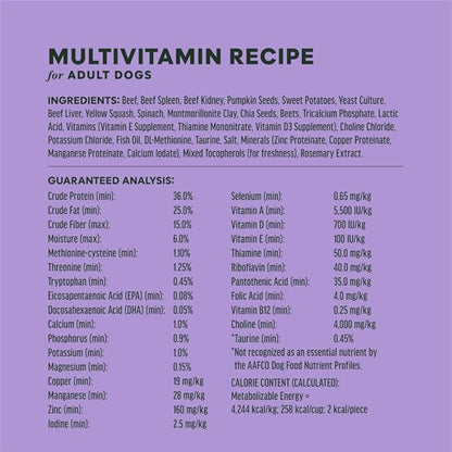 Instinct RawBoost Functional Mixers, Freeze Dried Dog Food Topper, Grain-Free, Real Beef - Multivitamin for Adults, 5.5 oz. Bag